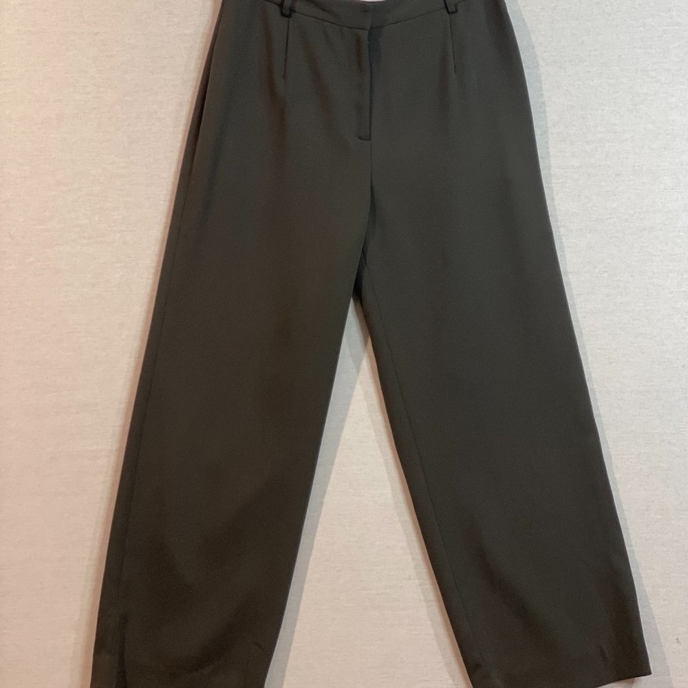 Yansi Fugel High Rise Straight Leg Microfiber Career Dress Trouser Pants Size 8